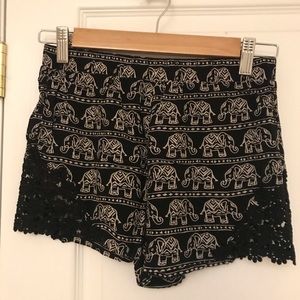 Forever 21 elephant print shorts